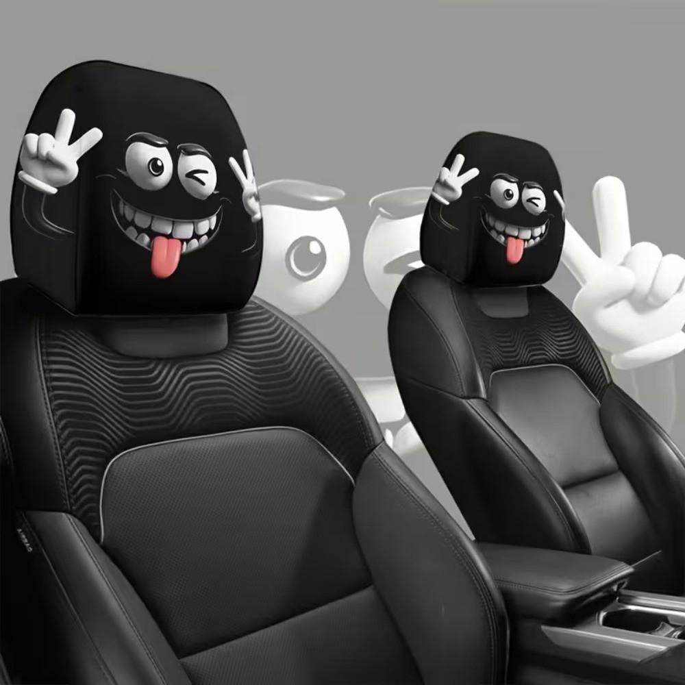2PCS Breathable Car Pillowcase Cartoon Auto Seat Cover Automobile Interior
