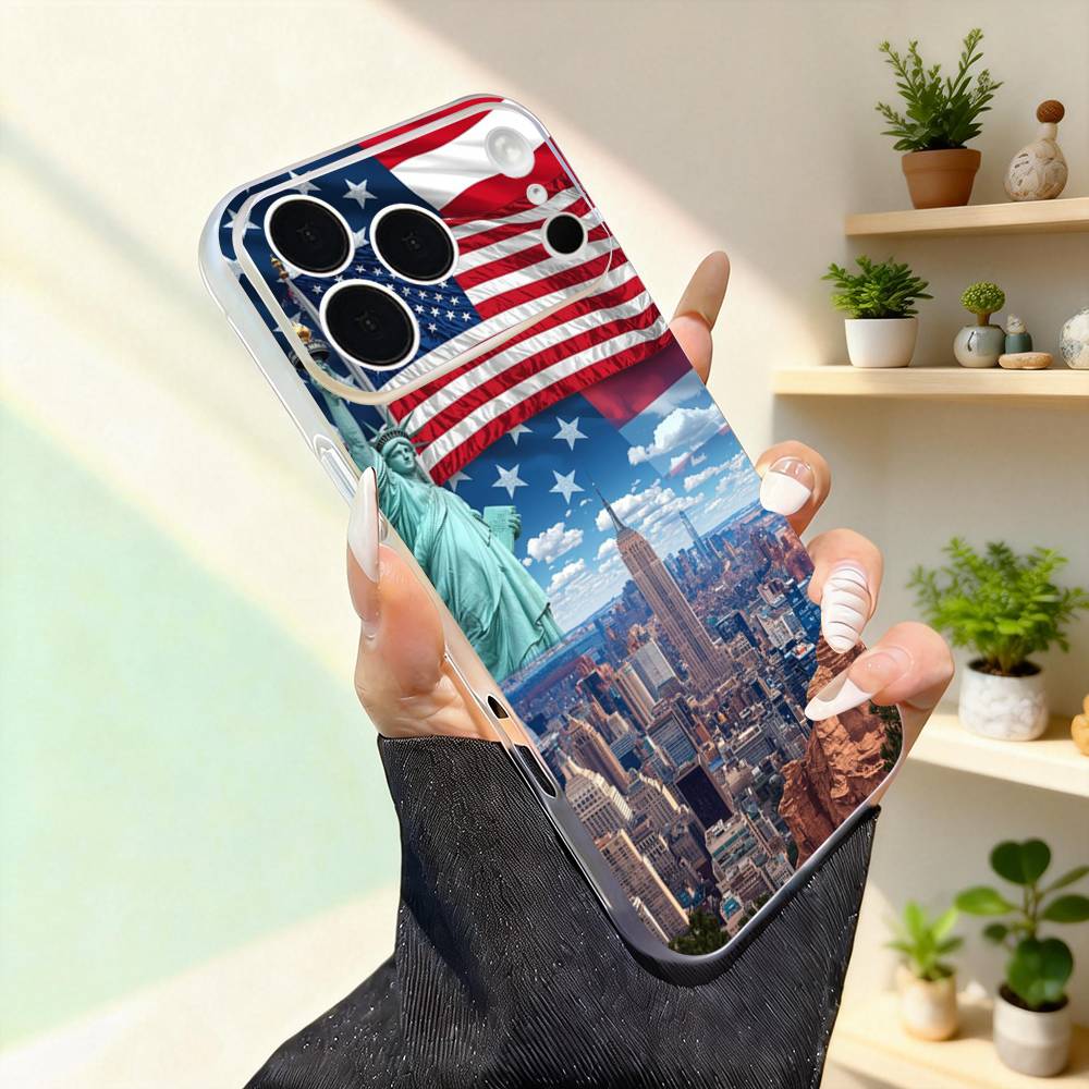 

America USA Flag Cool For iPhone 17,16,15,14,13,12,11,Pro,Max,Plus,Mini,SE4,E Magnetic For Magsafe Wireless Phone Case iPhone12PROMAX