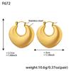 18K Gold Plated Stainless Steel Heart Earrings - Elegant, Versatile, and Luxurious