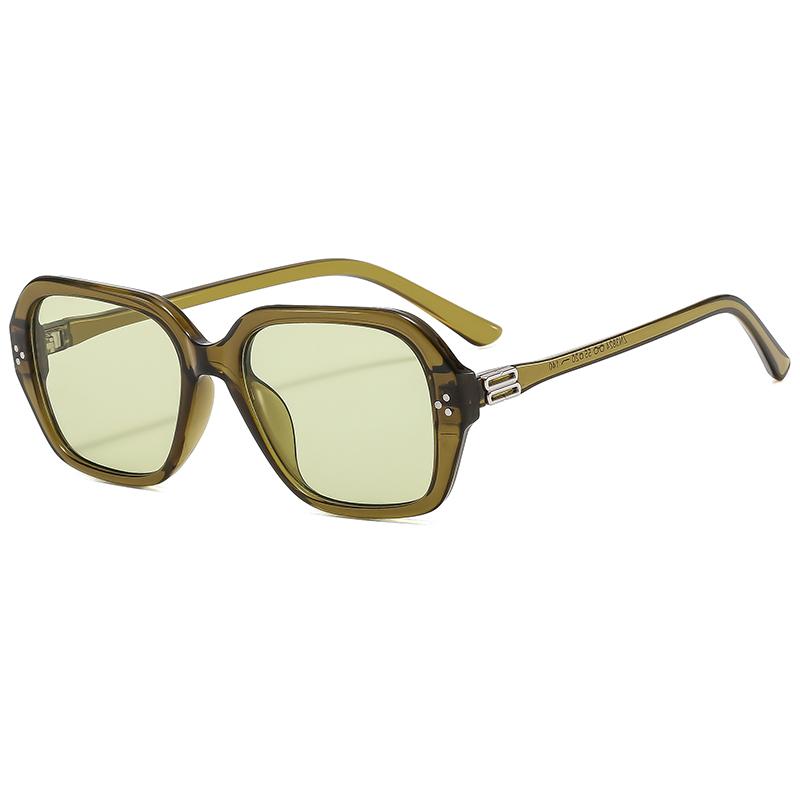 Women Square Small Frame Rice Nail Sunglasses Retro UV400 Classic Decoration Versatile Trendy Glasses for Men and Women