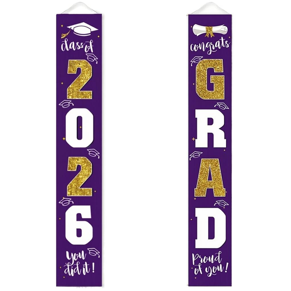 Graduation Class Decoration Door Flag Hanging Flag Graduation Party Decoration Supplies