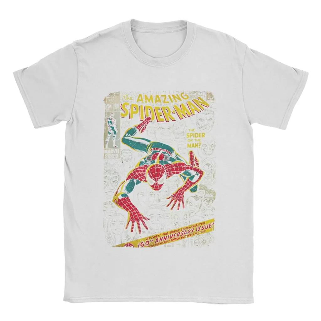 Spider-man Spiderman Comic Book Anniversary T Shirts Cotton T-Shirts Crewneck Tee Shirt Short Sleeve Clothing Gift Idea