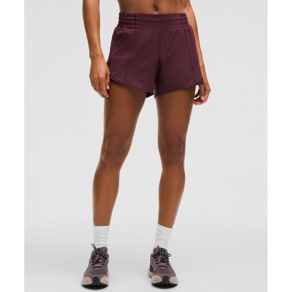 

Lululemon Hotty Hot High Rise Lined Short 4 Garnet 0/4