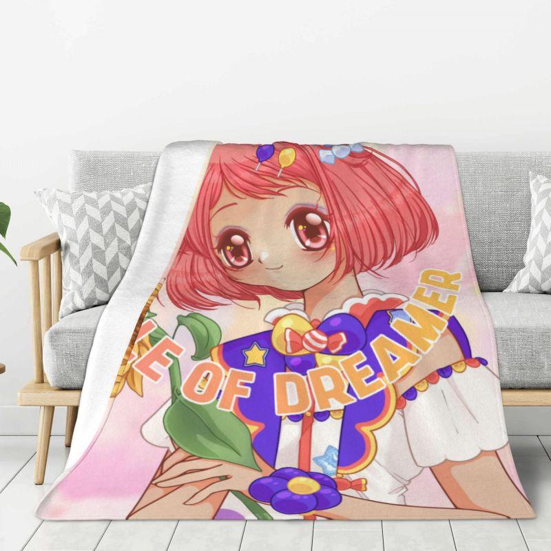 Custom Anime Animation Otori Emu Blanket Warm Fleece Soft Flannel Throw Blankets For Bed Sofa Car Autumn