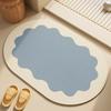 Dopamine cream wind diatom mud bathroom absorbent floor mat toilet door non-slip stepping foot pad quick drying pad