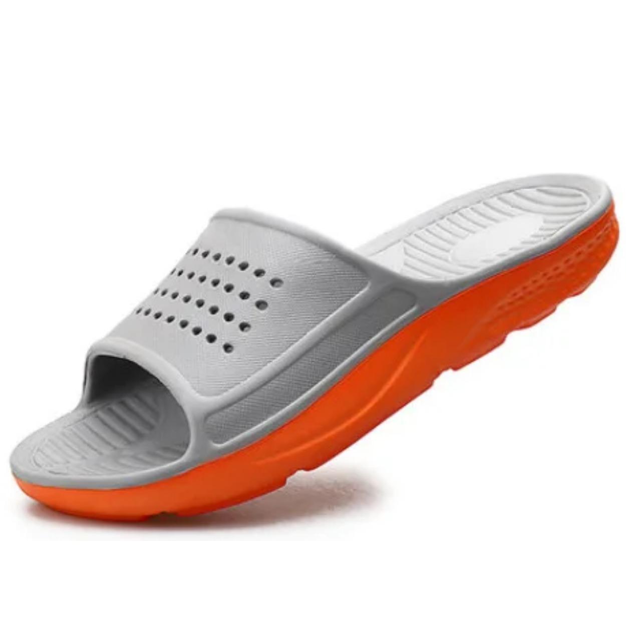 

Размер 48, 49, 50, 51, мужские тапочки, летние сандалии больших размеров, домашняя удобная прогулочная обувь для мужчин, мужская обувь, дышащая новинка, 47 49 серый