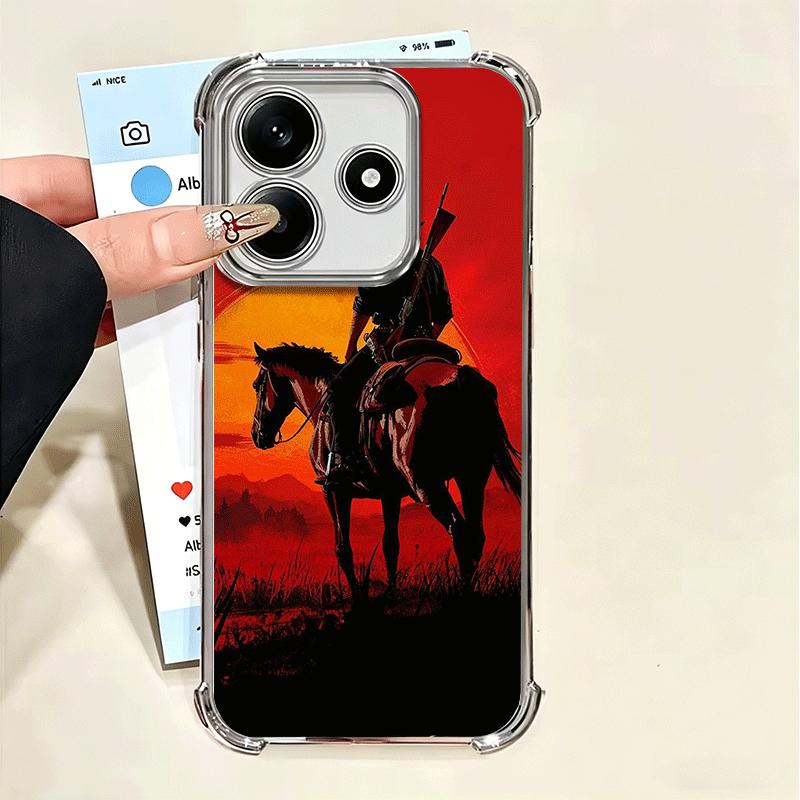 Red Dead R-Redemption Plating Phone Case For Xiaomi Poco X5 X6 X7 X8 Pro Max F8 Ultra F7 M8 M7 M5S Redmi 15C 15 14C 13C 13 X3 12