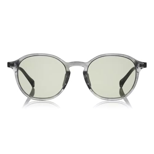 [OWNDAYS] Stylish Fashion Sunglasses with UV Protection, Clear Green, for Driving and Sports, Clear Frame, Polygon SUN2097T-2S-C3