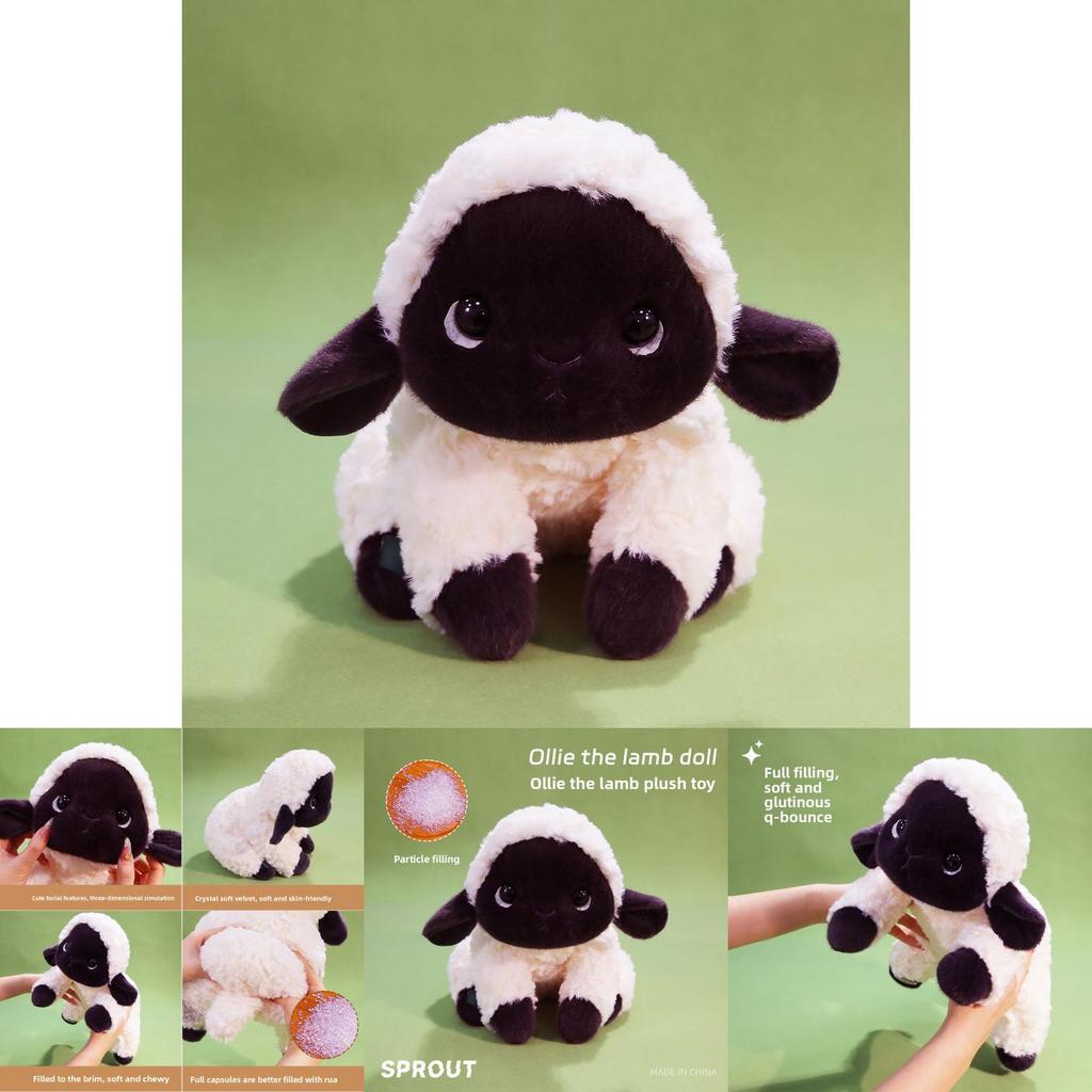 Plush Sheep Soft Toy With Pp Cotton Filling For Kids Bedroom Decor