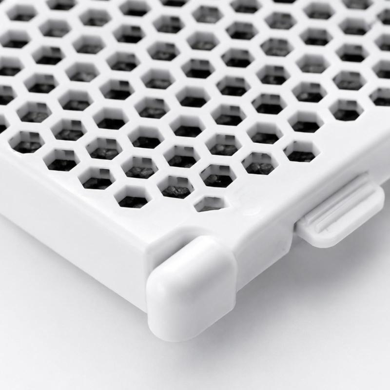 Fine-Particle Pet Bedding Filter Sifter for Automatic Waste Systems, Single White Replacement Component with Dense Cellular Openings