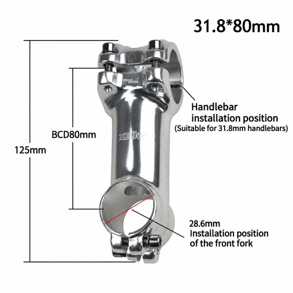 Aluminum Alloy Bicycle Handlebar Stem 28.6mm Fork Bike Stem Durable Road Bike Stem Road Bike