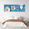 Feeby Set of Three Pictures Canvas Print, Daisies and Hearts