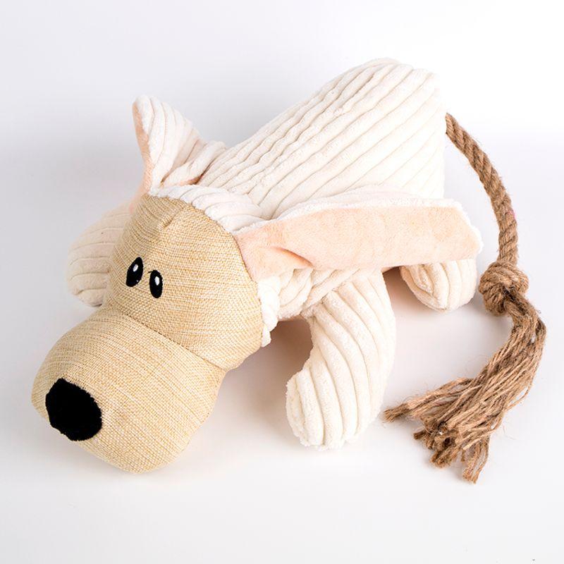 

Large Dog Dog Stuffed Sound Accompanying Toys Toffee Relieving Boredom to Sleep with Golden Retriever Labrador Pet Supplies Vocalizing big white dog