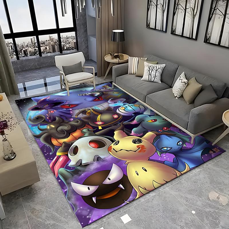 Pokemon Full Character horror gengar Pattern Carpets Bedroom Play Mat Rug Bedroom Carpet Livingroom Crawl Mat Christmas Gift Rug