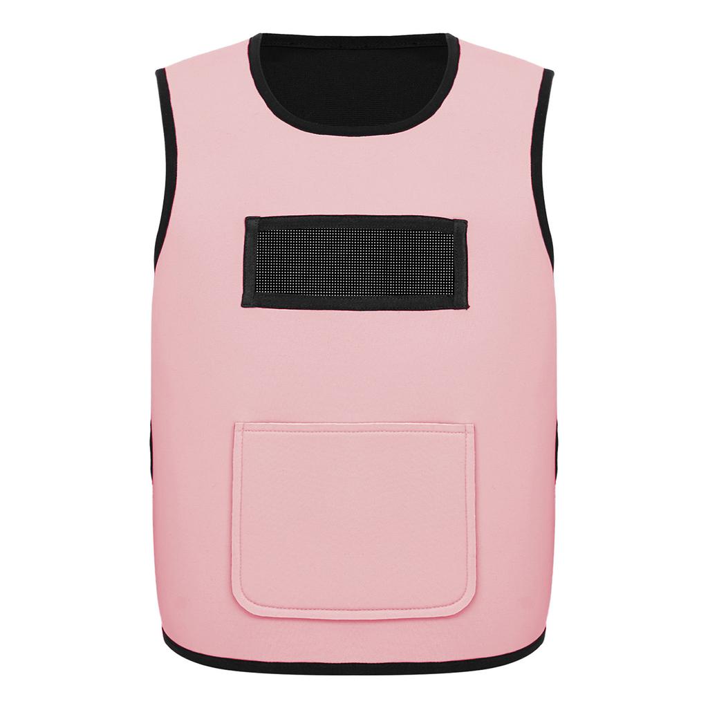 Gilet Sensoriale Compressivo in Rete Traspirante Unisex per Bambini con Chiusura Regolabile a Velcro e Imbottitura Frontale