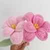 New Hand-Knitted Flowers Artificial Tulips Bouquet Cotton Yarn Crochet Fake Flowers for Wedding Home Table Decor New Year Gifts