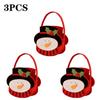 1-10PCS Christmas Felt Candy Bags Cartoon Apple Pouch Santa Sack Kids Gift Packaging Bag Xmas Tree Holiday Decoration