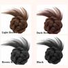 Lockiger Zopf für Mädchen, Chignon, synthetischer Haarring zum Einclipsen, zum Aufwickeln, unordentlicher Dutt, Pferdeschwanz, glattes Haargummi, flauschiges falsches Haarteil