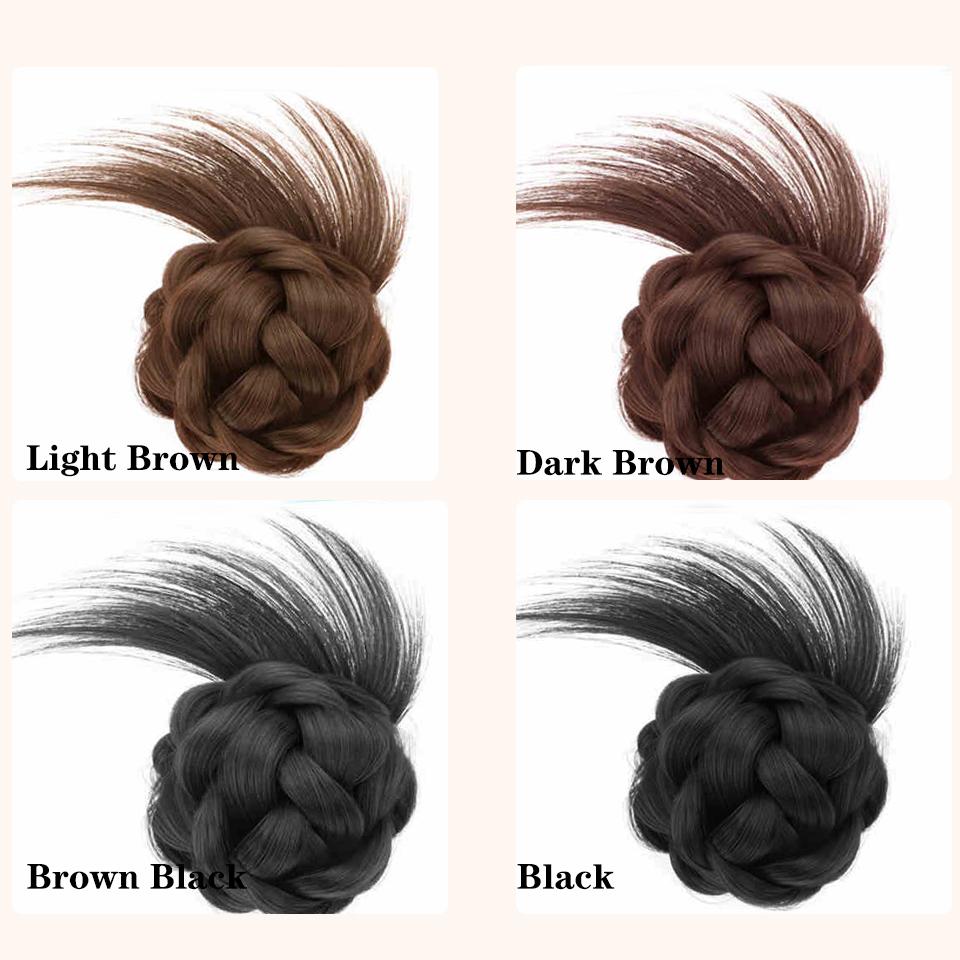 Lockiger Zopf für Mädchen, Chignon, synthetischer Haarring zum Einclipsen, zum Aufwickeln, unordentlicher Dutt, Pferdeschwanz, glattes Haargummi, flauschiges falsches Haarteil