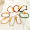 Waterproof Ins Light Luxury Buckle Colorful CZ Magnetic Clasp 18K Gold Plated Tennis Bracelets With EU Reach US CPSIA Standard