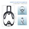 HUALONG Carbon Fiber Bicycle Water Bottle Cage MTB Road Bike Water Bottle Holder, Black Red Gray White, (20±2g).