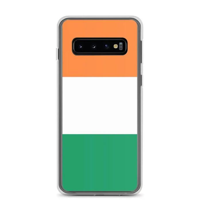 Coque Téléphone - Samsung - Galaxy S10 - Drapeau Irlande - Souple - Multicolore