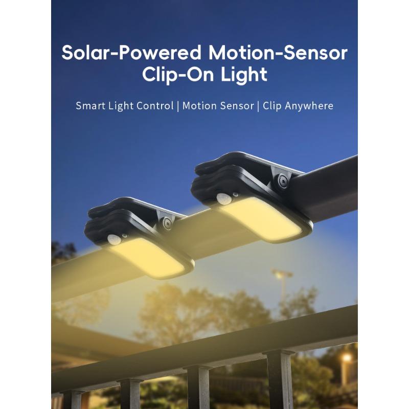 Solar Emergency Light Multifunctional Clamp Type Tent Light Portable Infrared Induction Automatic Sensing for Camping Picnicking