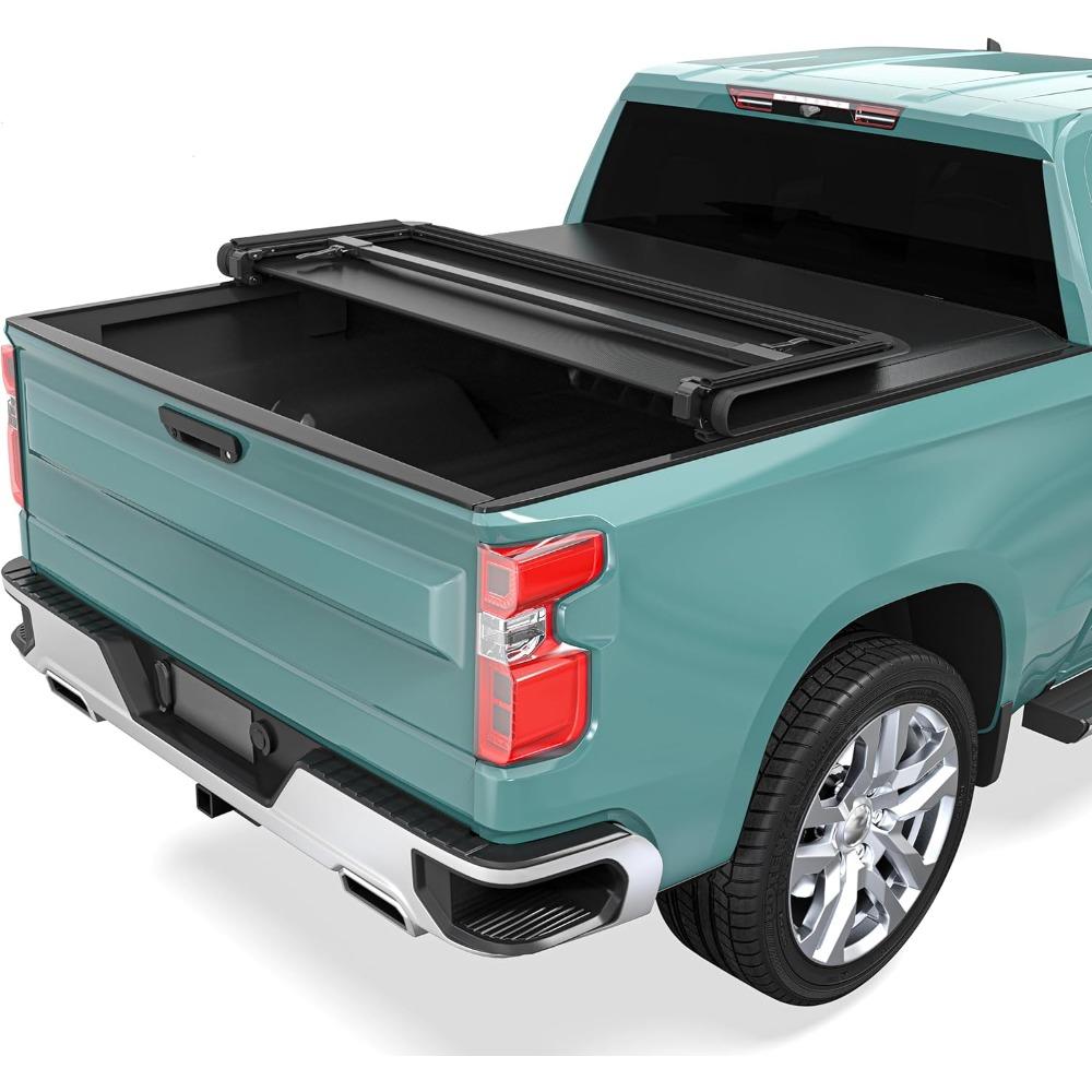 Soft Tri-Fold Tonneau Cover for 2019-2025 Chevy Silverado/GMC Sierra 1500 5.8 Ft Bed