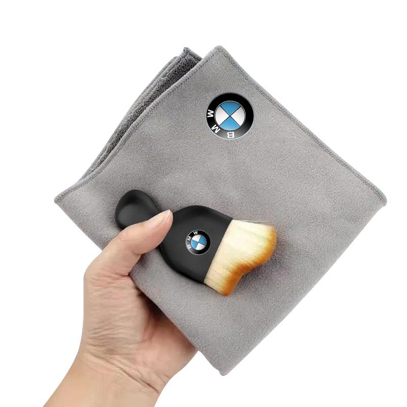 Car Towels Cleaning Drying Cloth with Car Cleaning Brush Accessories for BMW M E36 E46 E90 E60 E39 F30 F10 F20 E53 G30 E91 E92 E93