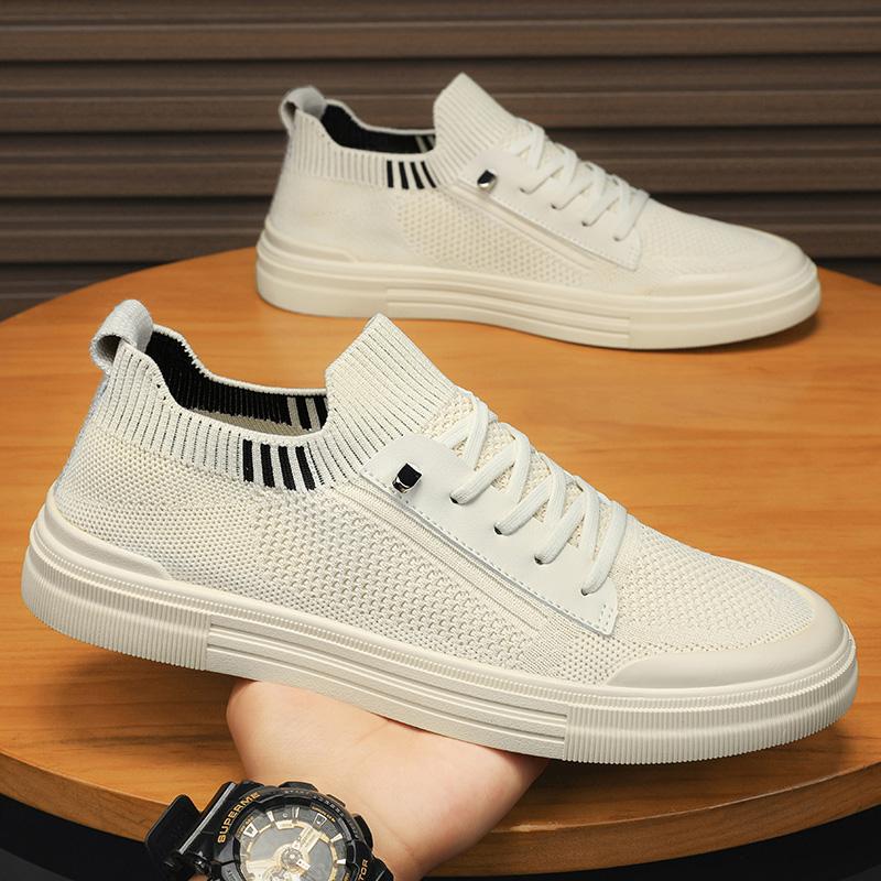 Summer breathable fly-woven flat shoes casual sports lightweight soft-soled knitted mesh shoes