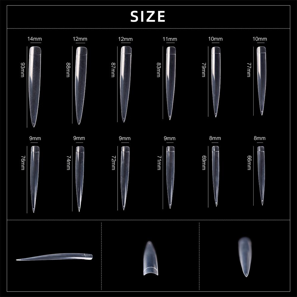 kads 500pcs ABS Nail Tips French Nails for Acrylic False Nails Press On Fake Nails Manicure Tools