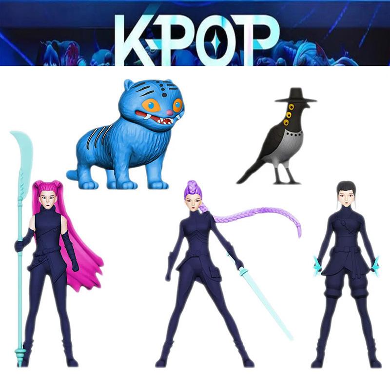 Kpop Dämonenjäger Anime Figur Spielzeug Niedliche PVC Bewegliche Gelenke Actionfigur Modell Puppen Kinder Geburtstagsdekoration Spielzeug Geschenke