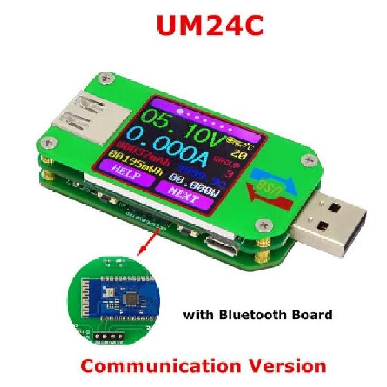 UM34/UM34C UM24/UM24C UM25/UM25C Color LCD Display USB Voltage Tester Current Meter Voltmeter Battery Charge Measure