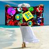 Personalized Customized Proof Beach Towel with Geometry Dash Pattern - Soft, Absorbent,quick-drying,perfect Swimming,camping&bathing