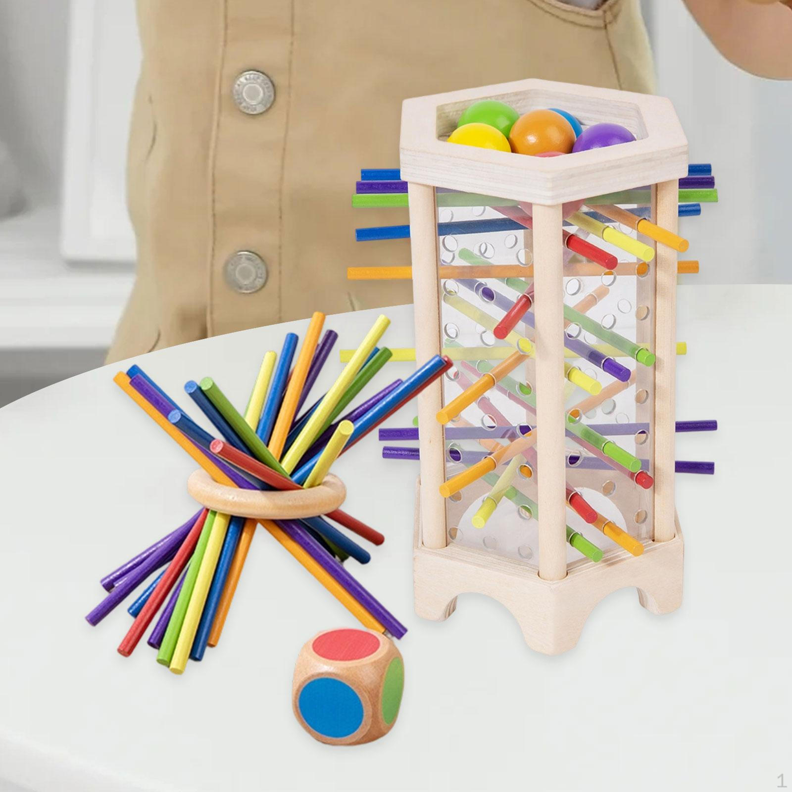 

Wooden Board Game Counting Toys Colorful Sticks Family Games Interactive Math