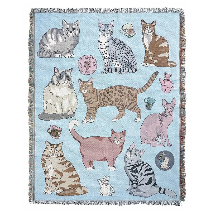 Cat pattern, cat design, sofa cover/rug/blanket, Gobelin weave, bedspread 130x160cm