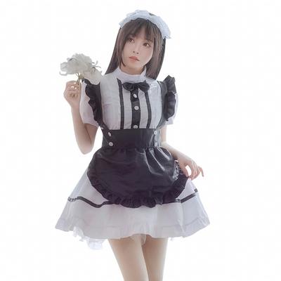 Cosplay Pokojówka Puszyste i Senne Uczucie Rozmiar Pokojówki Gotycki Seksowny [MIRIPARIS] Strój, [Posłuszna Momoko] [Czarno-Biały] M, Lolita, Lolita, Sukienka, Fartuszek,