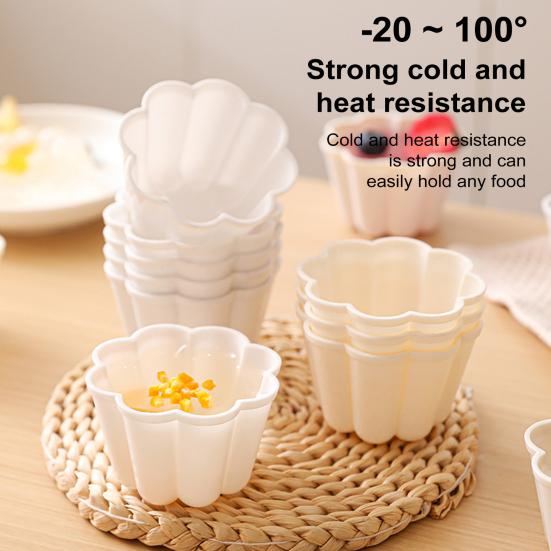 4Pcs Miniature Flower Shaped Pudding Tart Molds Non-Stick Pan Set for Bread Cake Pie Baking Mold Kit for Home Kitchen Outdoor Travel Restaurant