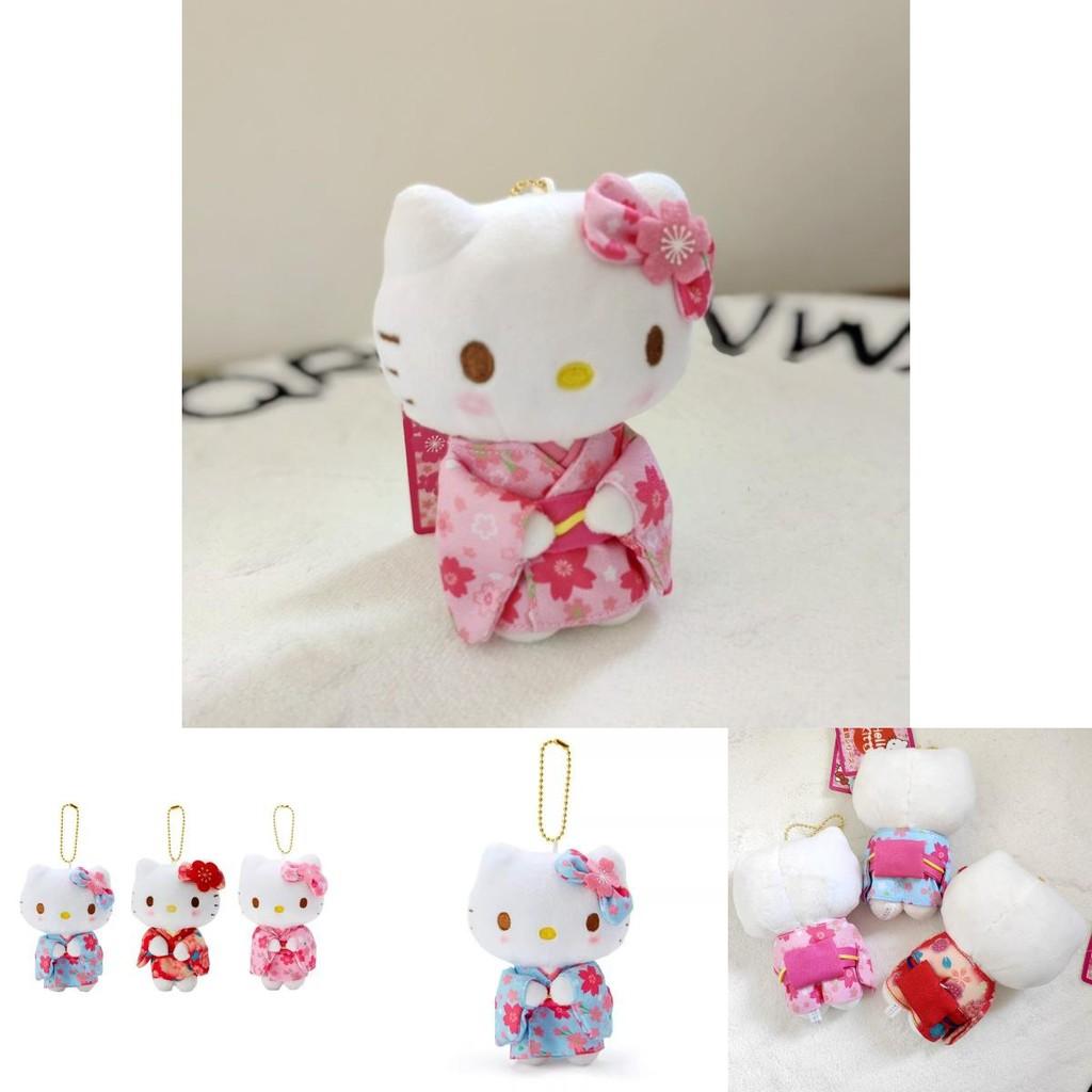 Adorable Hello Kitty Plush Doll Keychain With Japanese Kimono Design In Multiple Colors