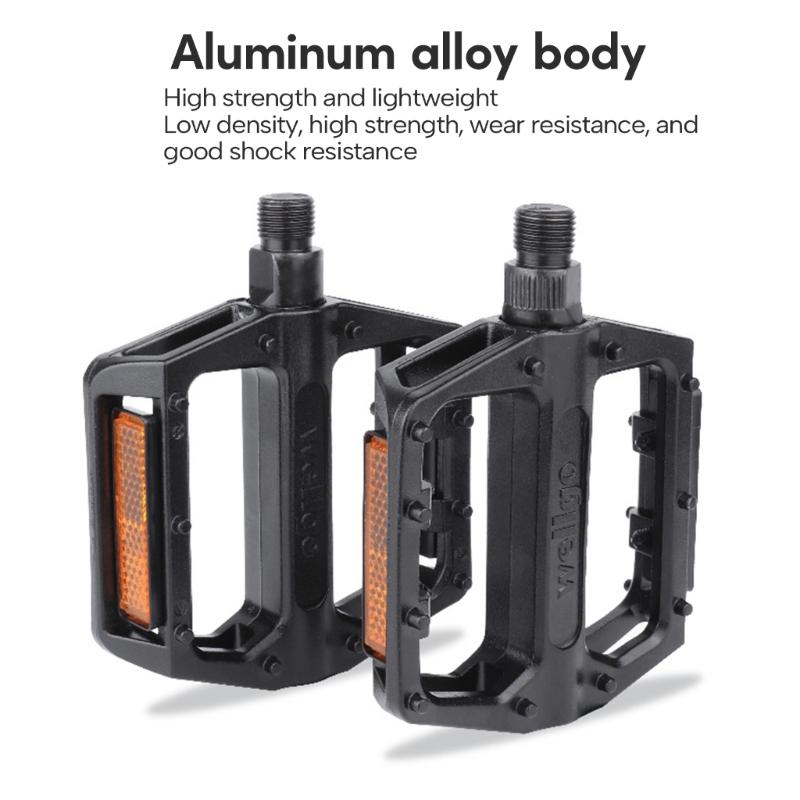 Sealed Bearing 9/16'' Thread Alloy Mountain Bike Pedals Lightweight Bike Pedals