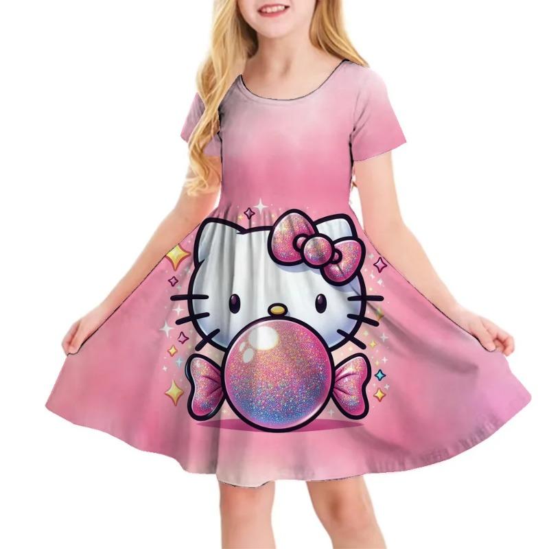 

Girls 3D Graphic Dog Dress Long Sleeve Summer Spring Vacation Daily Holiday Princess Beautiful 110