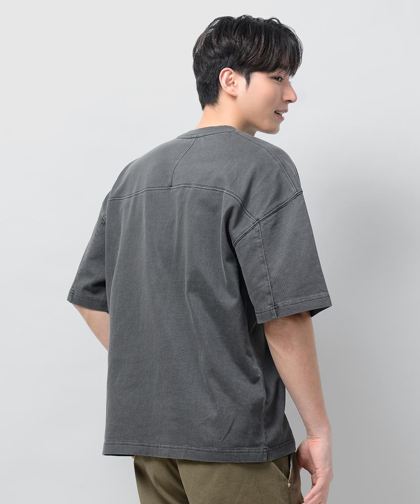 XOX Pigment Washed Back Slit Short Sleeve T-Shirt (5 Colors)