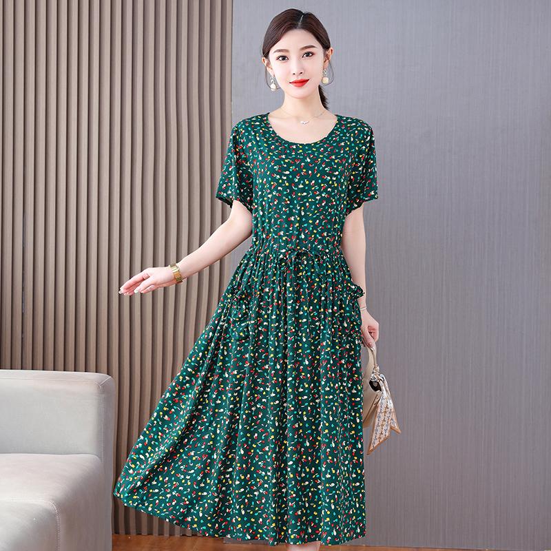 Vintage Blumenkleid für Damen in Übergröße, Sommerkleid für Damen, lässig, lange Kleider