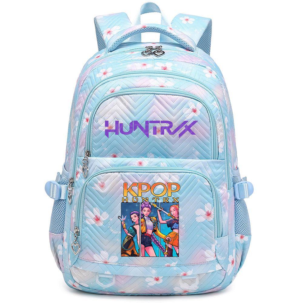 KPop Demon Hunter Backpack HUNTR/X Saja Student Women Cartoon Bookbag Lightweight Water-Resistant Large Capacity
