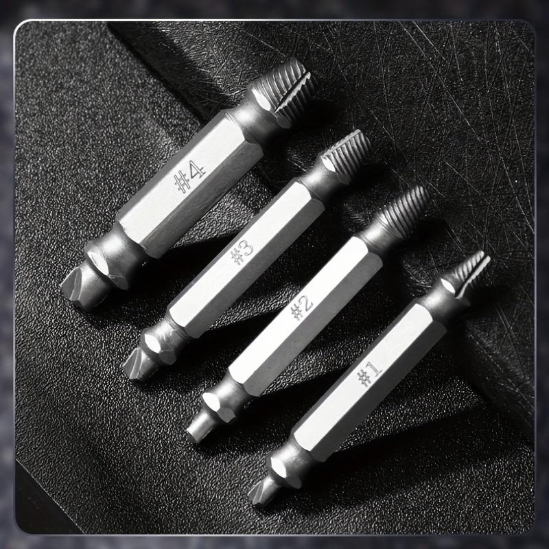 4/6Pcs Damaged Screw Extractor Drill Bit Set High Speed Steel Stripped Broken Bolt Remover Easy Out Demolition Repair Tool Kit Convenient