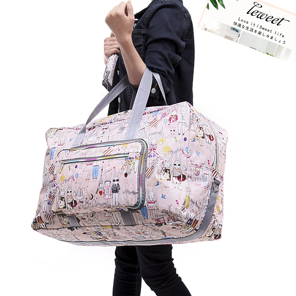 Boston Tasche mit großem Fassungsvermögen, 50L, faltbar, leicht, wasserabweisend, Krankenhaustasche, niedliche Boston Tasche für Damen, großes Fassungsvermögen, Schuhfach, Koffer