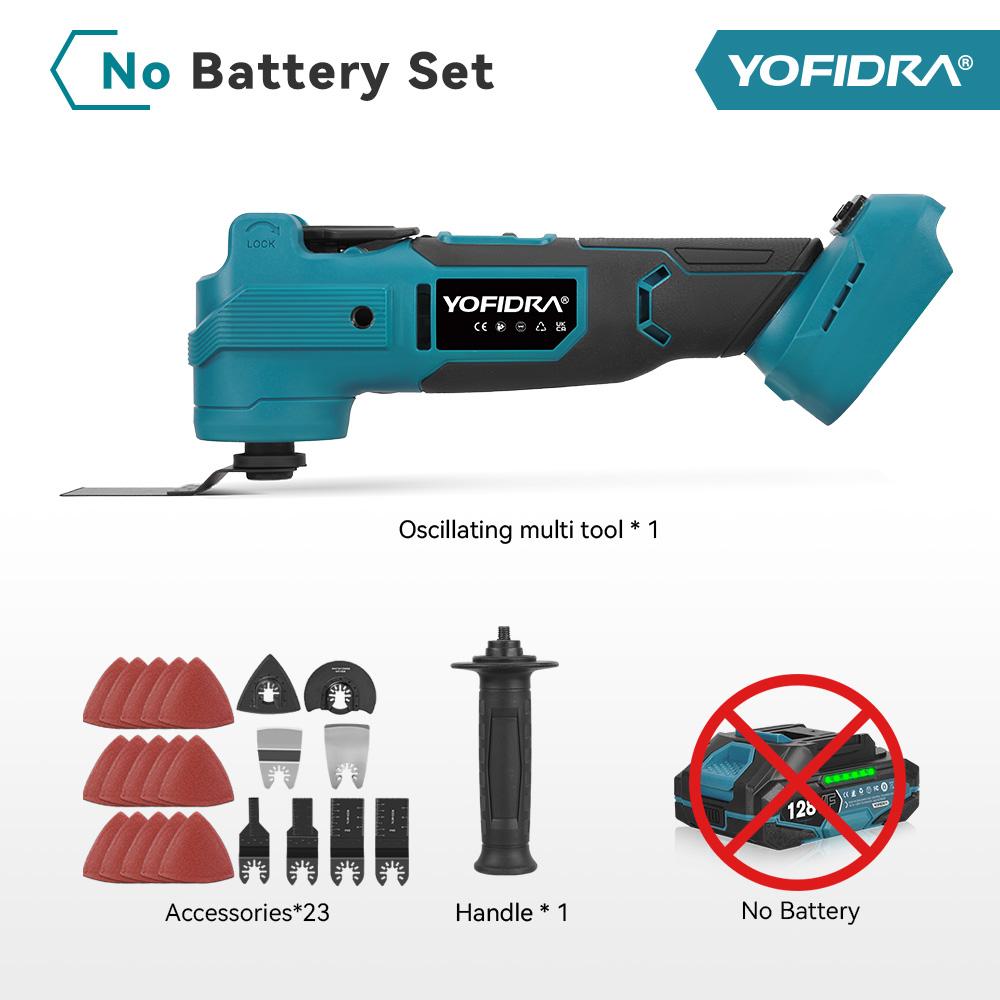 Yofidra Brushless Quickrelease Oscillating Tool 20000OPM Electric Saw Trimmer Woodworking Power Tool For Makita 18V Battery Pin
