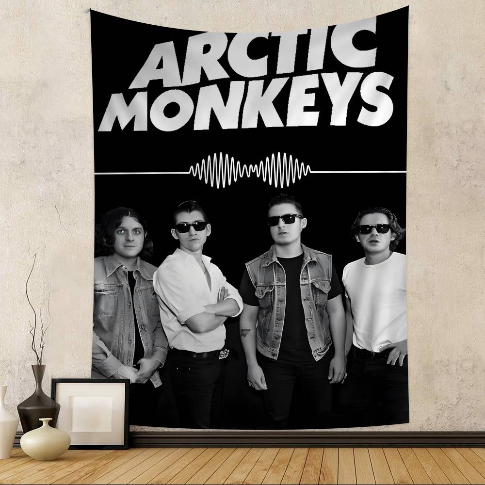 Vintage Arctic Monkeys Rock Band Music Printed Large Wall Tapestry Art Science Fiction Room Home Decor Decor Blanket