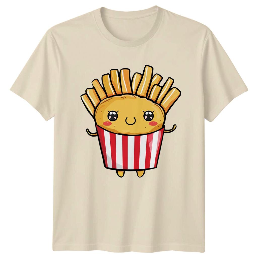 Happy Kawaii French Fries TShirt Kawaii Snacks Food Birthday Gift