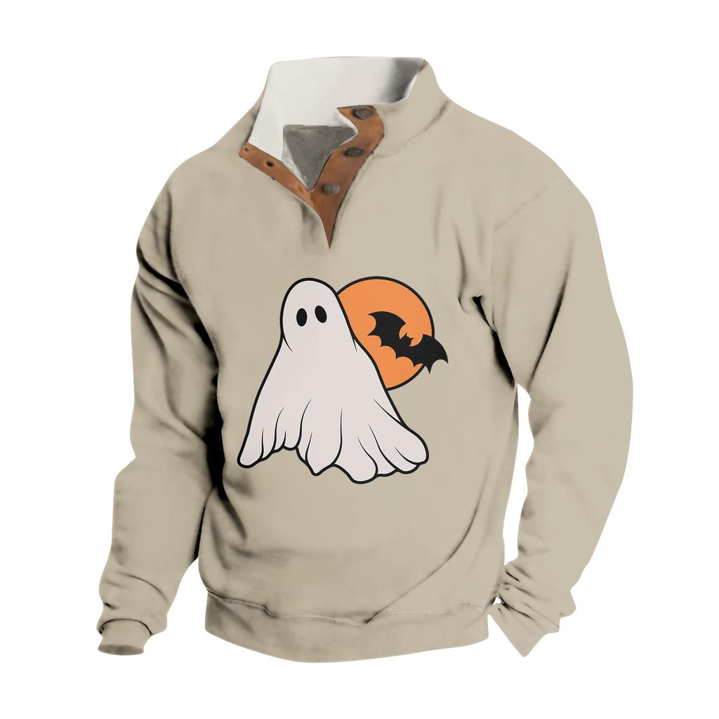 Spring And Autumn Men's Standing Collar Sweatshirt Is Outdoor Casual Sweaters Tops